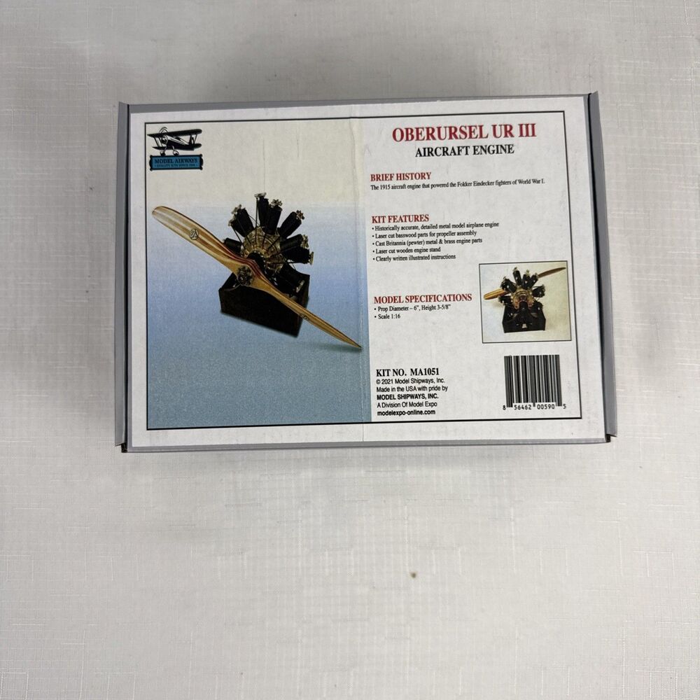 Model Airways Oberursel UR III Aircraft Engine 1:16 Model Kit MA1051